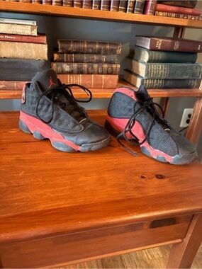 Air Jordan Retro 13 Style Black & Red Basketball Sneakers